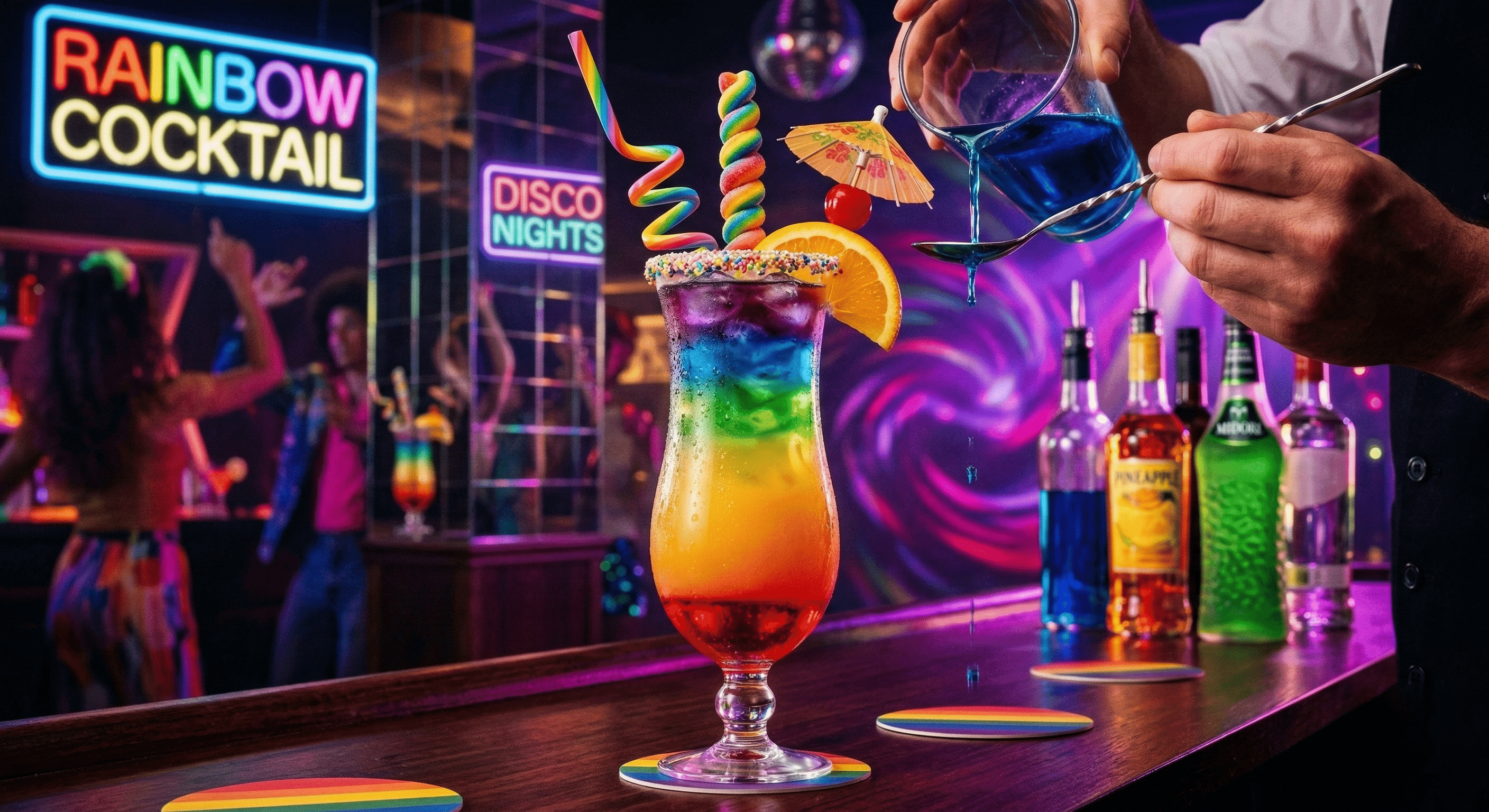 Layered Cocktail (Rainbow Cocktail)